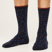 Thought Bio-Katoenen Sokken - Spotty Dark Navy Comfortabele sokken van bio-katoen